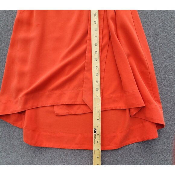 Soft Surroundings L Orange Traviata Wrap Tencel Dress ***READ*** - Picture 14 of 15